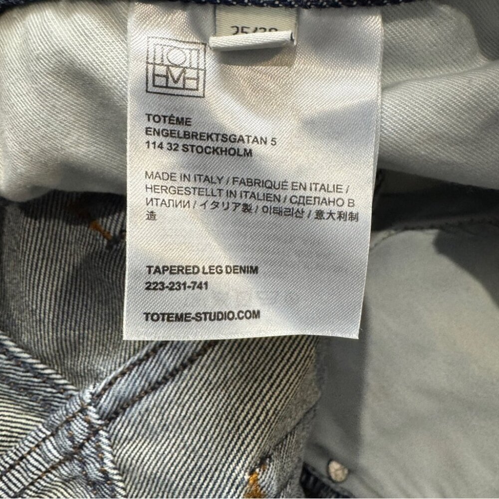 Toteme Women's High Rise Jeans - Dark Blue - Picture 12 of 14